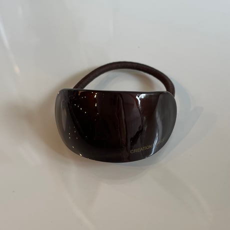 2401HA0041 / Brown plate hair rubber（Brown/Oval）