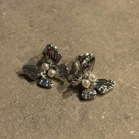2503PR0768 / mini butterfly  pearl Pierce（Silver）