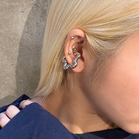 2411EC012 / Star motif 2piece Ear Cuff（Silver）