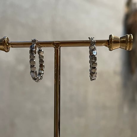 2512PR0833 / Metal beads hoop Pierce（Silver）