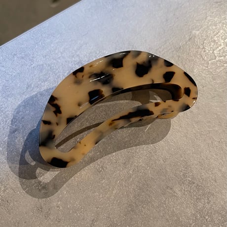 2602HA0082(S)/ Marble curve Hair Clip （Beige）