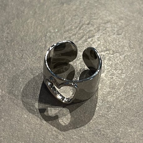 2407RG0499 /  Heart shape hole ring（Silver）