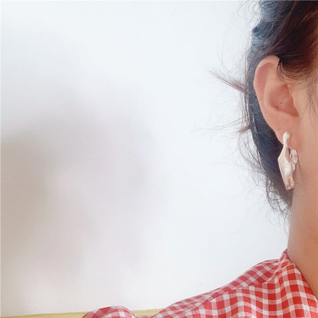 Vintage Oval Shape Open Hoop Pierce（Gold） / 2109_PR0264