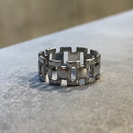 2505RG0633 / Square chain design ring（Silver）