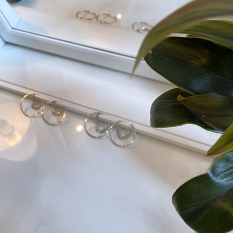 2202_PR0439 / Chain ×hoop pierce（Gold）