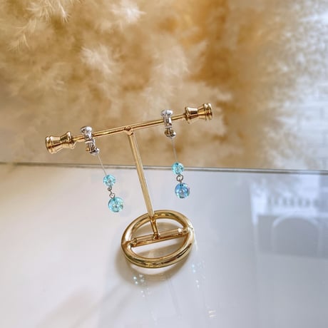 Mini Aurora ball Earring（Blue）/ 2205_ER0110