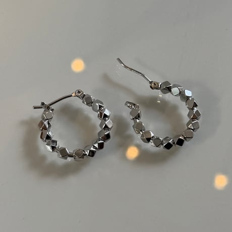 2512PR0834 / Metal beads hoop Pierce #2（Silver）