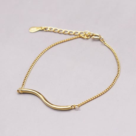 Wave Charm Chain Bracelet（Gold）/ 2109_BR100