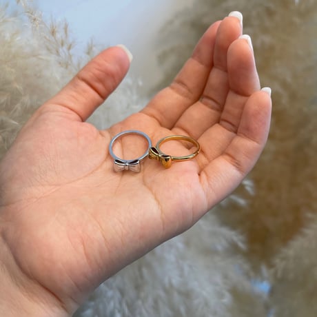 2406RG0477 / Mini ribbon motif ring（Silver)