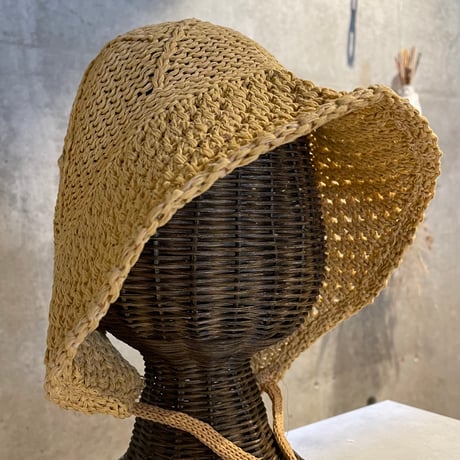 2503HW0079(S) / Wired Knit Bucket Bonnet（Camel）