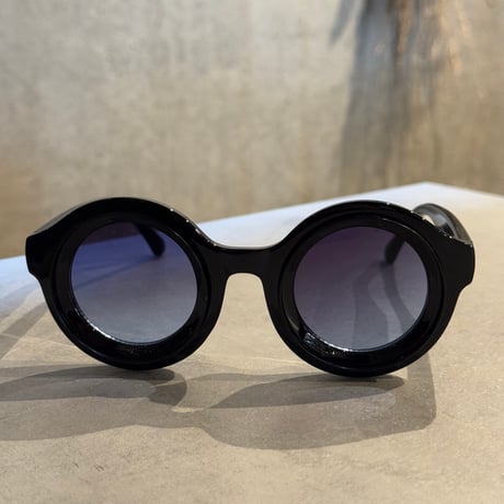 SE25SG_CA021（S） /  Round Sunglasses (Black/Blue）
