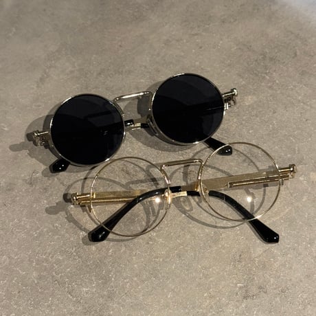 SE25SG_CA017（S） / Round  Design Sunglasses (Gold/Clear)