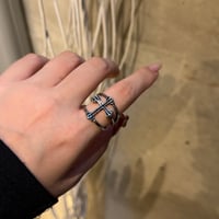 2508RG0674 /Vintage Cross Metal ring（Silver）