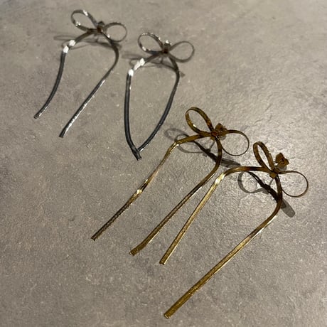 2508PR0796 / Chain Ribbon pierce（Gold）