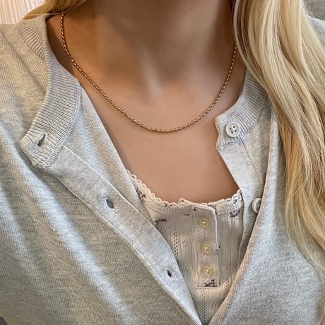 2505NC0339 / Oval bees necklace（Gold）