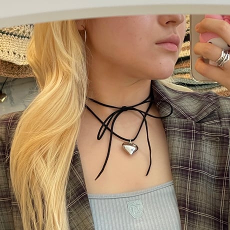2407NC0258 /  Heart motif choker（Silver）