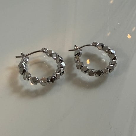 2512PR0834 / Metal beads hoop Pierce #2（Silver）