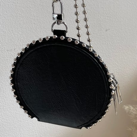 23AWBG008(S)/ Ball chain mini shoulder Bag （Black）