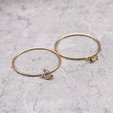 Circle hoop Earrings（Gold1） /  2102_ER053