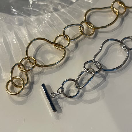 2402BR0027  / Thick Metal Link Chain Bracelet（Silver）