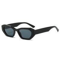 【 Select 】Vintage Irregular Cat Eye Sunglasses (Black/Grey)