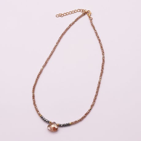 Small crystal beads Choker Necklace（#01）  /  2106-NC058