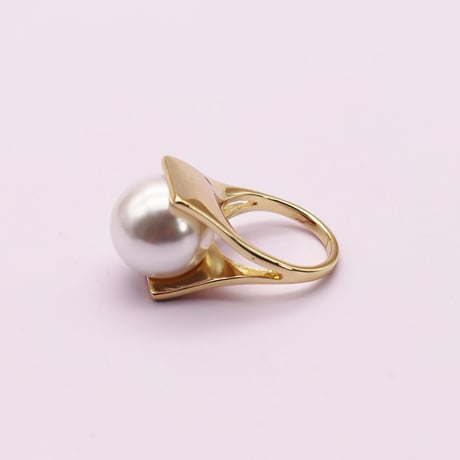 Pearl Hollow Exaggeration Ring （Gold）   /  2105-RG054