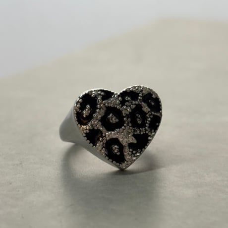 2606RG0805 / Leopard heart ring（Silver）