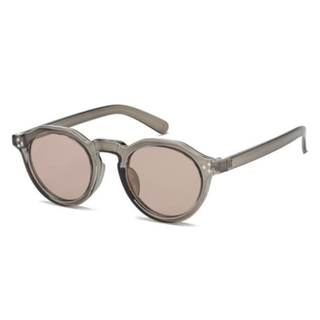 【 Select 】Vintage Retro Crown Pant Frame Sunglasses (Clear Olive/Brown)