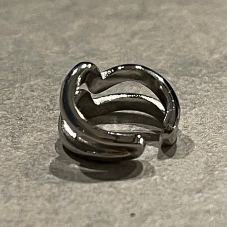 2502EC018 / Double line wave mini Ear Cuff（Silver）