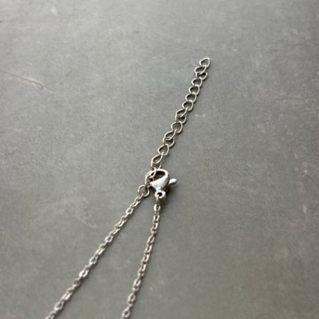 2603NC0380 / Beads Flower Necklace（Silver/ Light Blue）