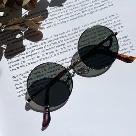 Round lens metal sunglasses（ Smoke Green）  / 2202-SG010