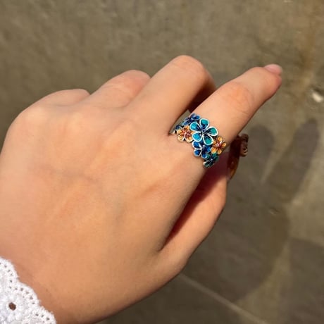 2506RG0657 /  Flower color ring（Silver）