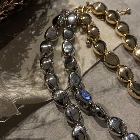 Irregular Metal Necklace（Silver）/ 2212-NC0168