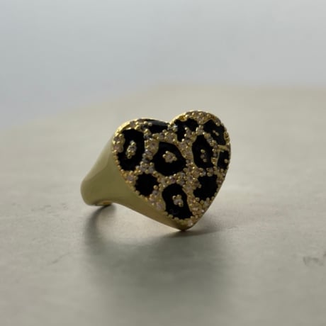 2606RG0805 / Leopard heart ring（Gold）