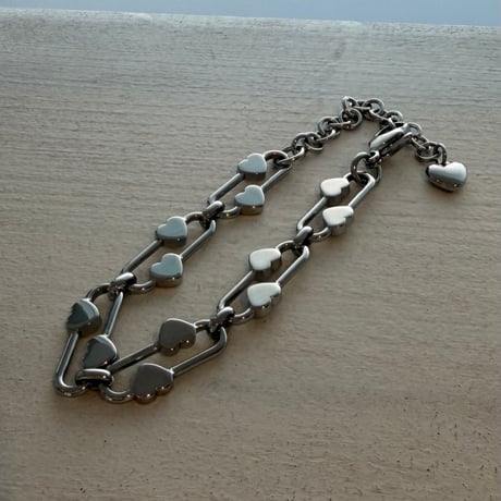 2605BR0131 / Heart circle chain Bracelet（Silver）
