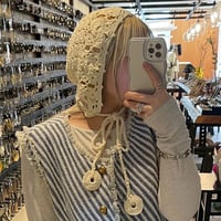 2504HW0083(S) / Crochet Knit cap（Beige）