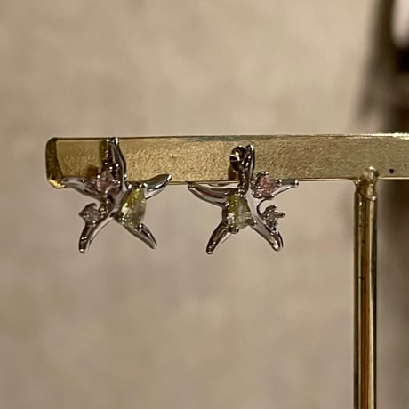 2412PR0737 / Star motif stone Pierce（Silver）