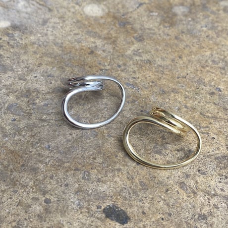 Metal  Distortion Twisted  ring 2 （Gold）   /  2201_RG0161