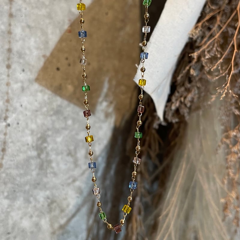 2604NC0383 / Color beads Necklace（Gold） | Cal