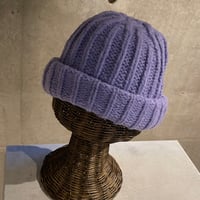 SEL251110BN(S) / Handmade Knit Beanie Hat（Purple）