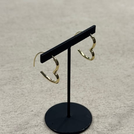 2410PR0727 / heart line hoop pierce（Gold）