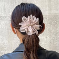 2304HA0018 /  Flower chiffon hair clip（Beige）
