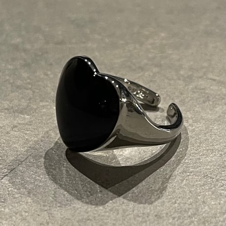 2504RG0602 / Black Heart motif ring（Silver）
