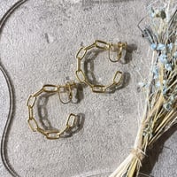 Metal Splice chain Earring（Gold）/ 2205_ER0114