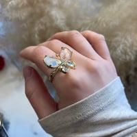 2601RG0728 / Clear butterfly motif ring（Gold）