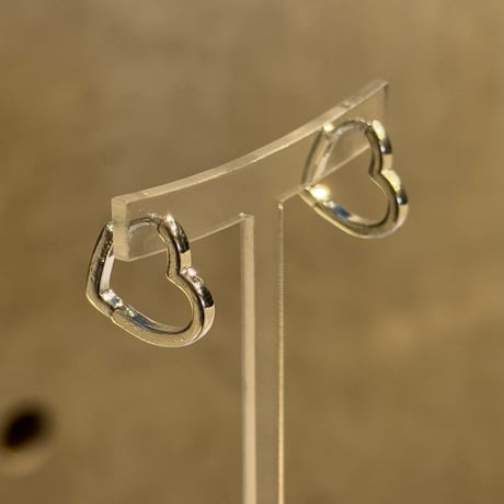 2501PR0743/ Mini Heart square hoop pierce（Silver）