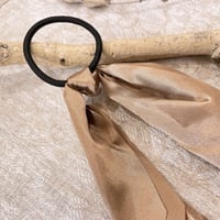 Simple ribbon Hair tie（Camel）/ HA-092