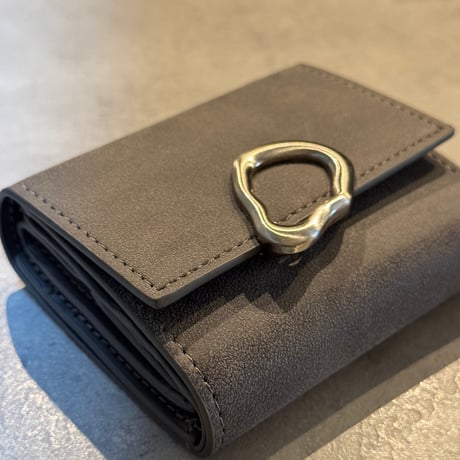 2509GS040(S)/ Point Tri-fold Wallet（Gray)