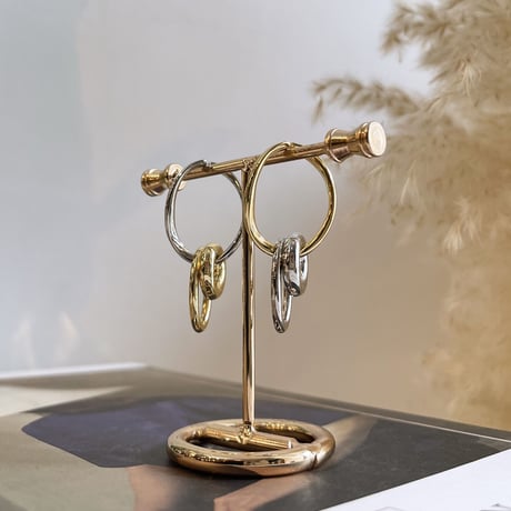 23SSEC001 / Circle layer bi-color Ear Cuff（Gold）
